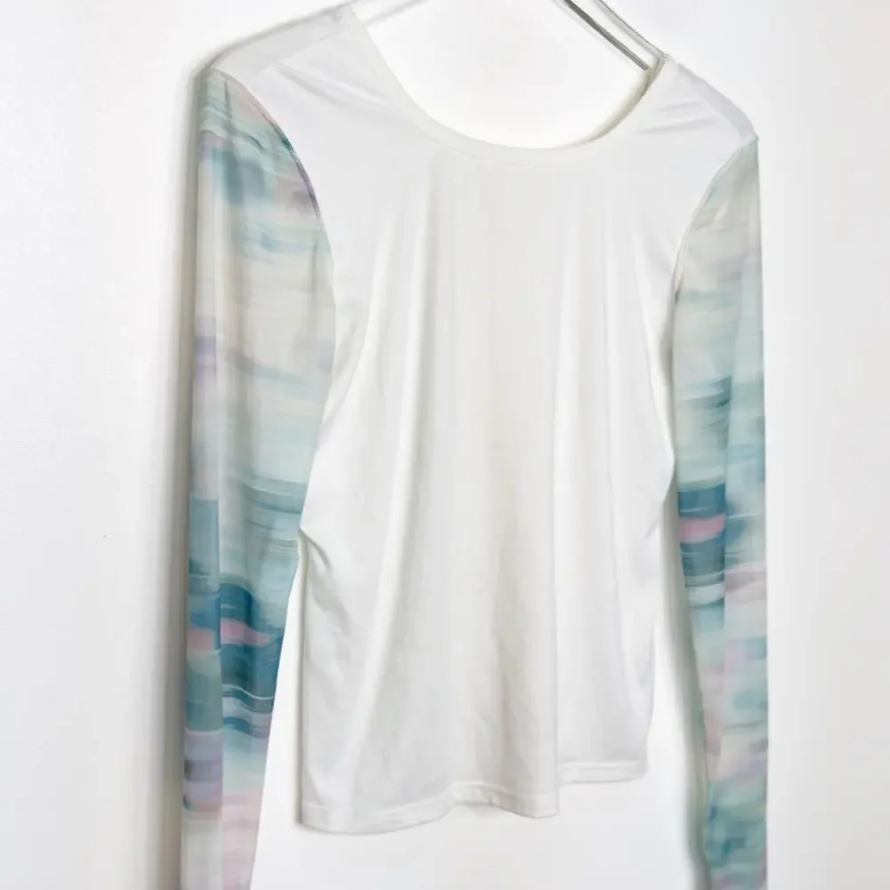 Free People Marathon Layer Crop Top Meadow Motion Soft Light S